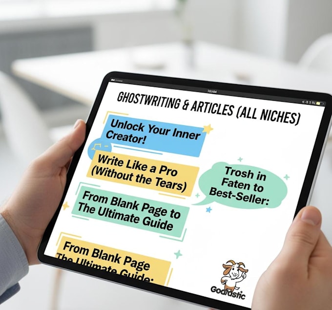 ghostwrite SEO articles, blogs, or affiliate content in any tone