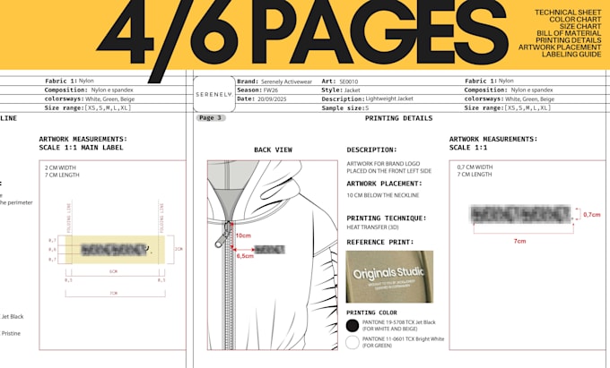 design activewear tech pack