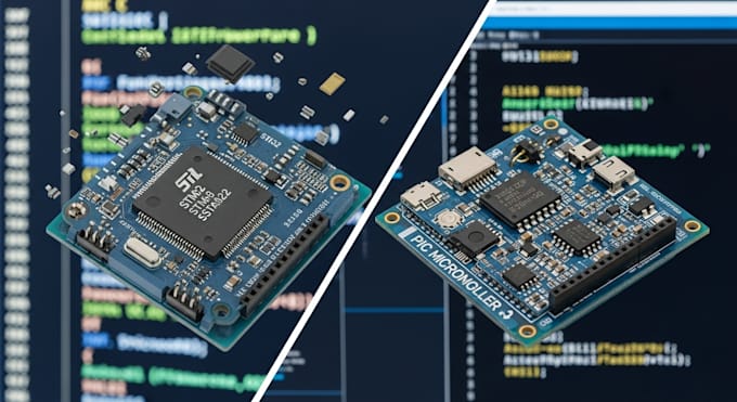 create stm32 and pic microcontroller firmware and embedded systems