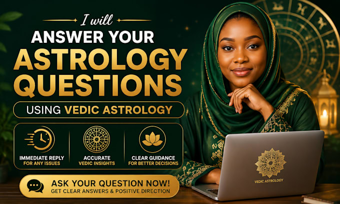 answer your questions using vedic astrology with immediate reply for any issues