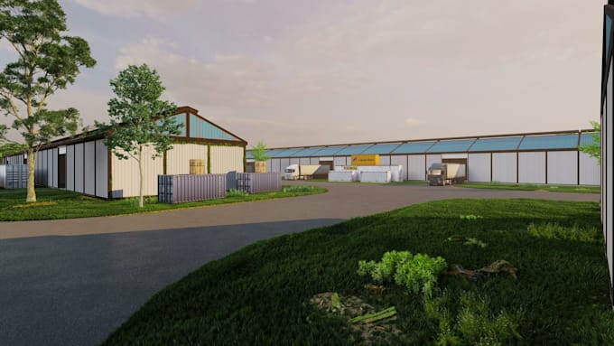 do 3d warehouse design, storage facility warehouse, commercial building design
