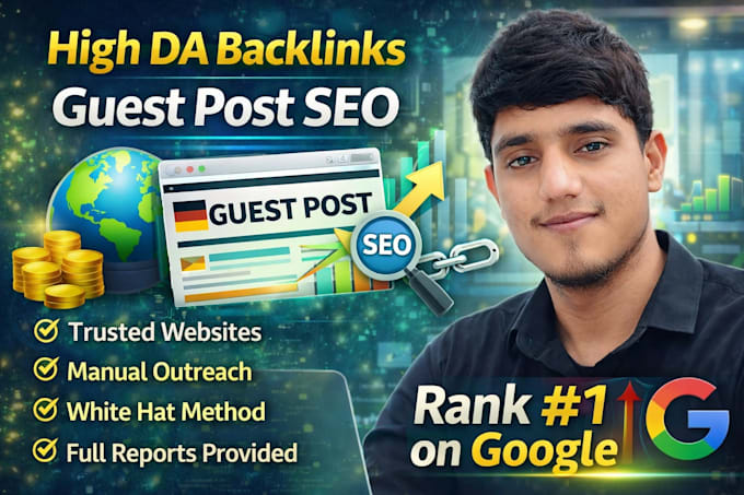 build high da guest post backlinks with white hat SEO