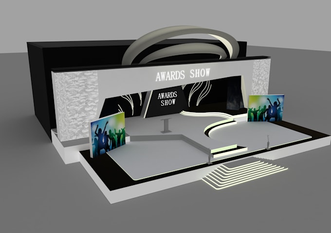 design a professional 3d exhibition booth and event layout