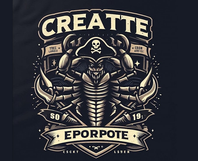 create custom pirate scorpion logo