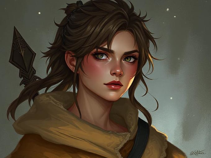 create realistic digital portrait illustration