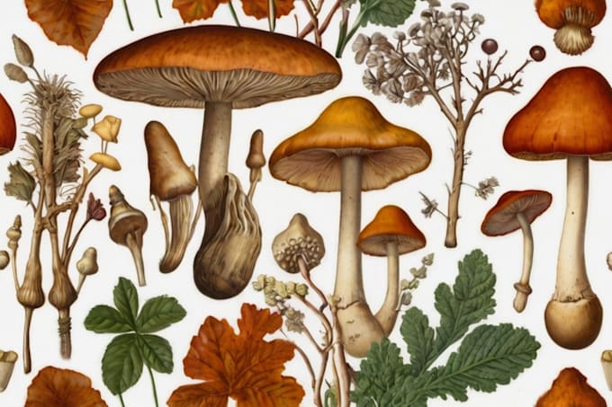 craft captivating fungi and botanical art