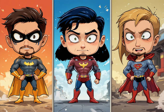 create superhero cartoon character for you