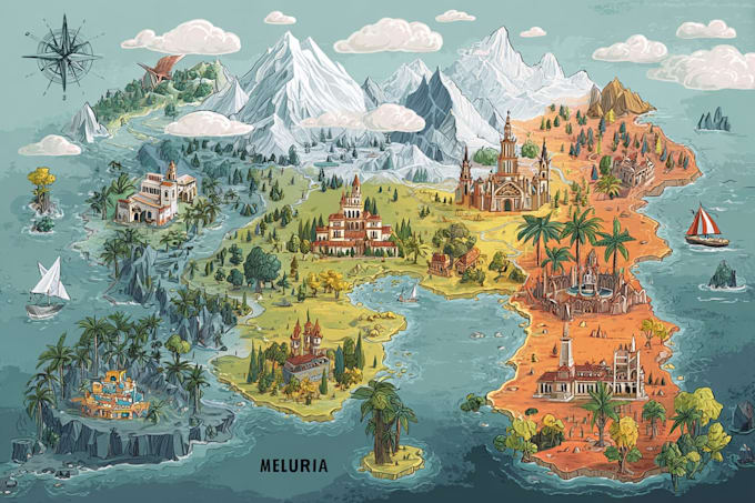 create for you a custom travel illustration map