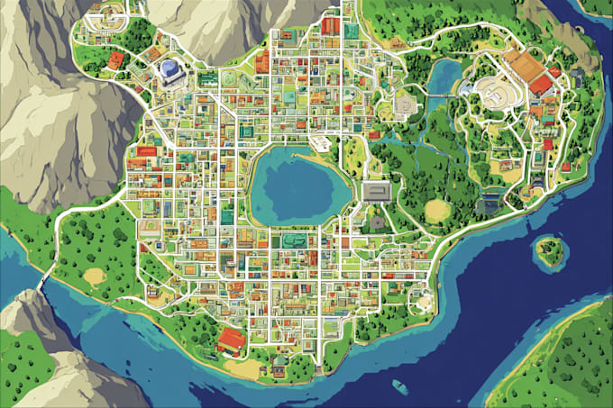 design vector map of any location