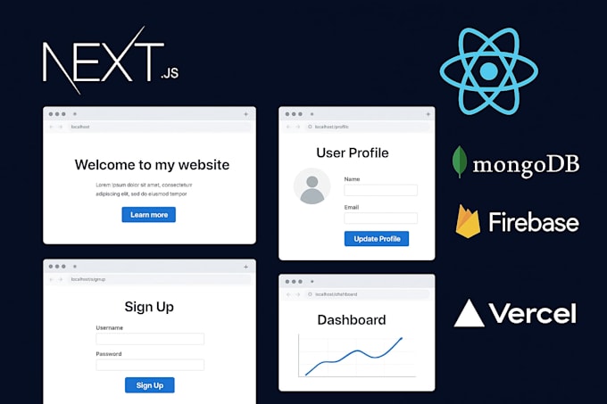 develop a full stack next js website or app with API integration