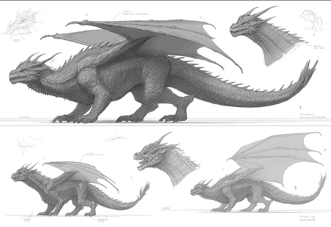 create dragon conceptual illustration design for you