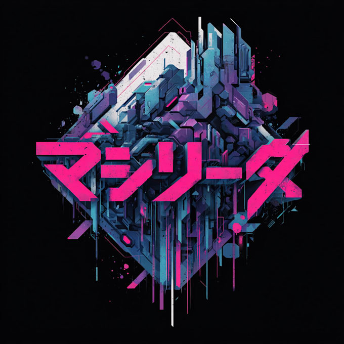 design futuristic cyberpunk logo or typography