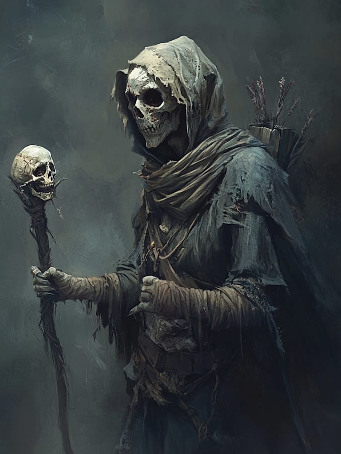 do fantasy horror vampire character art