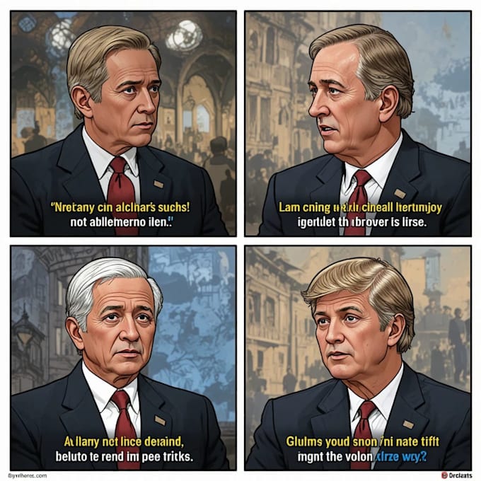 make comic commentary visual humor for politics