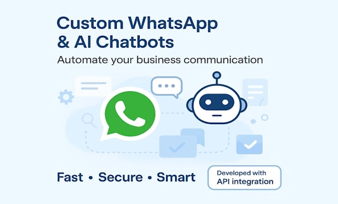 develop a custom whatsapp chatbot, ai chatbot, and automation bot using API