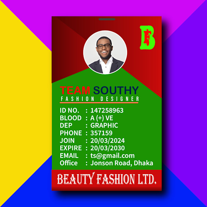 design modern id or name card