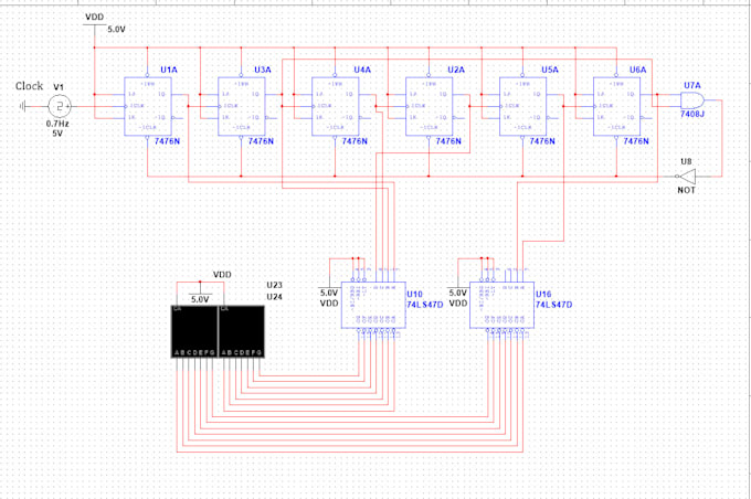do digital circuit simulations in proteus, logisim, multisim
