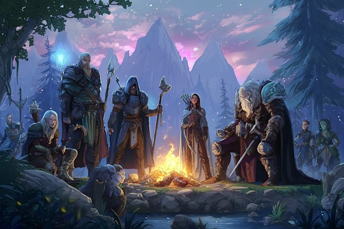 Design a dnd party art and group art by Ashleendez | Fiverr