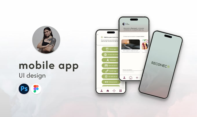 do a modern UI design for mobile apps or websites in figma