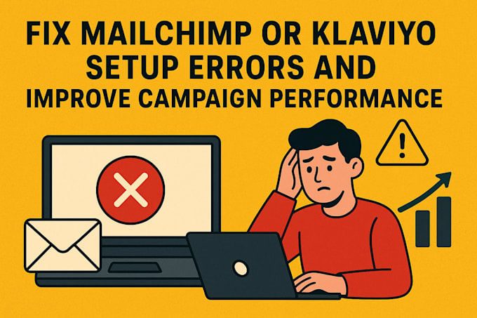 fix mailchimp or klaviyo setup errors and improve campaign performance marketing