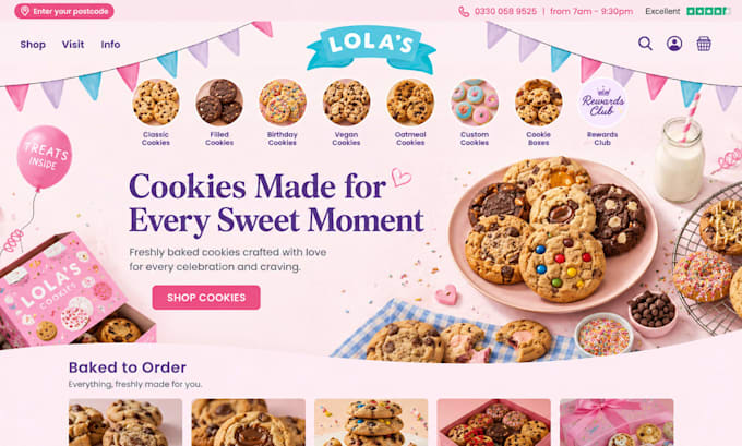 design pastries shopify store food catering website cafe bakery food website
