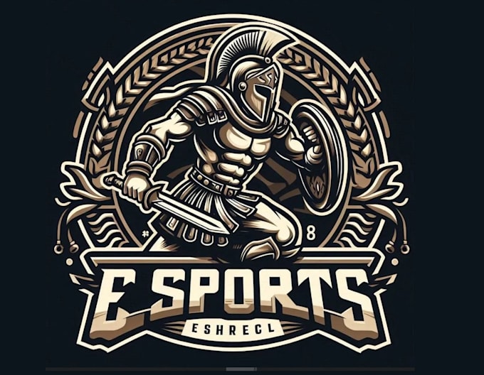 make esport vintage gladiator logo with unlimited revisions