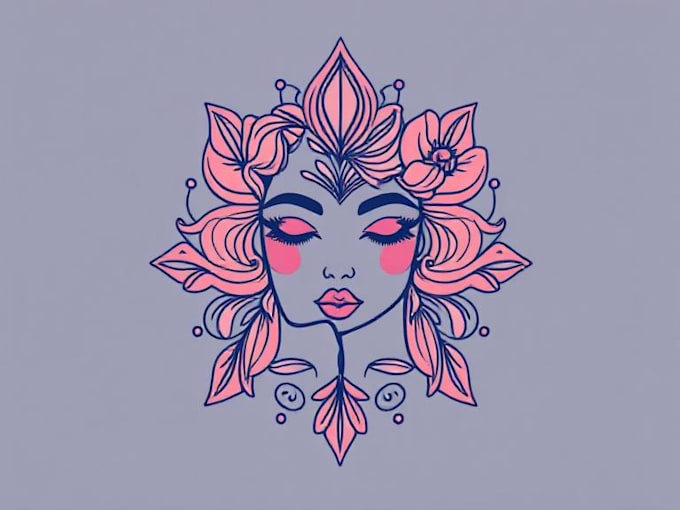 create drawn botanical boho logo designs