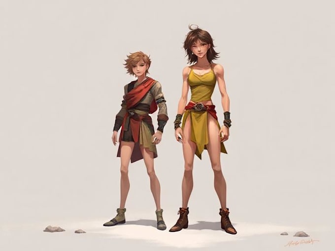 draw digital illustration in semi realistic style