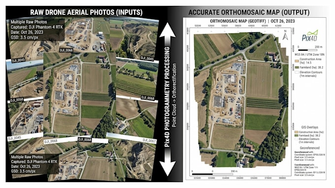 process drone data in to accurate maps using pix4d