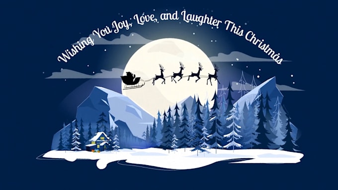 create a custom animated christmas greeting video