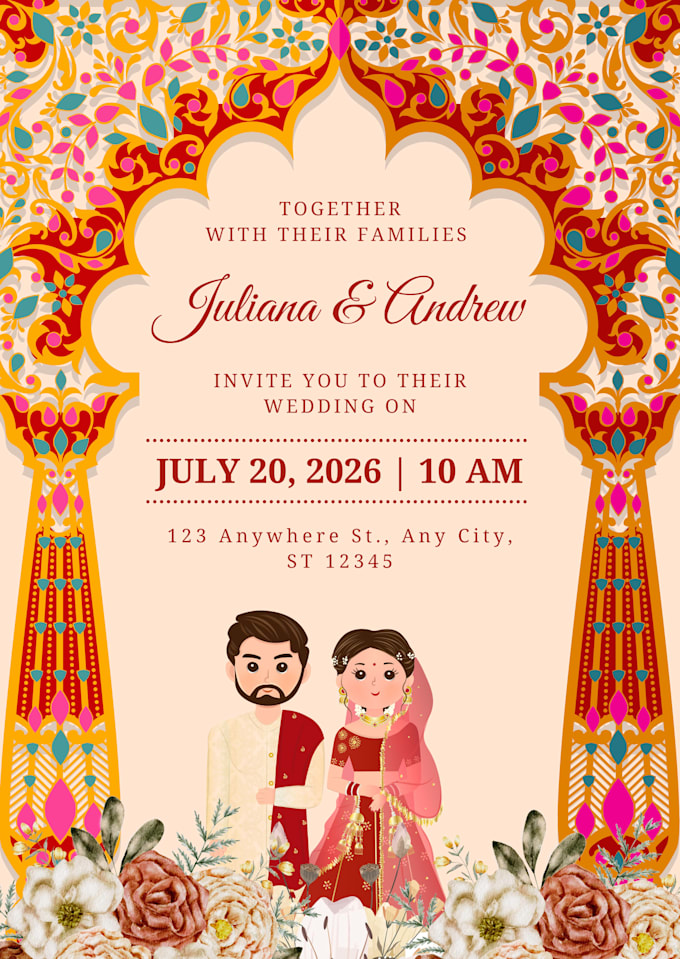 design custom digital wedding invitation