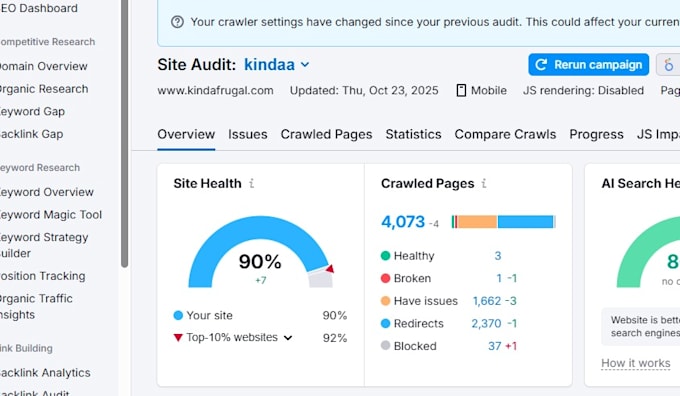 fix technical issues from semrush ahrefs for better SEO score and rankings