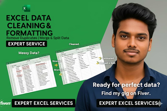 clean, format, merge, excel data