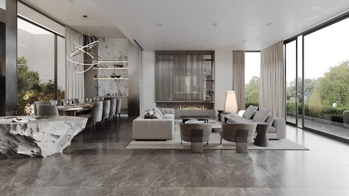 model and render complete 3d projects, interiors or exteriors, in 4k