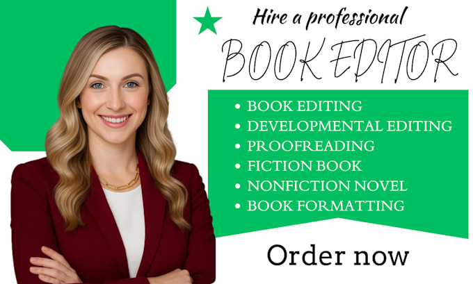 be your book editor developmental editor and proofreader