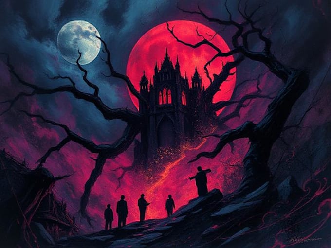 draw detailed illustration dark art
