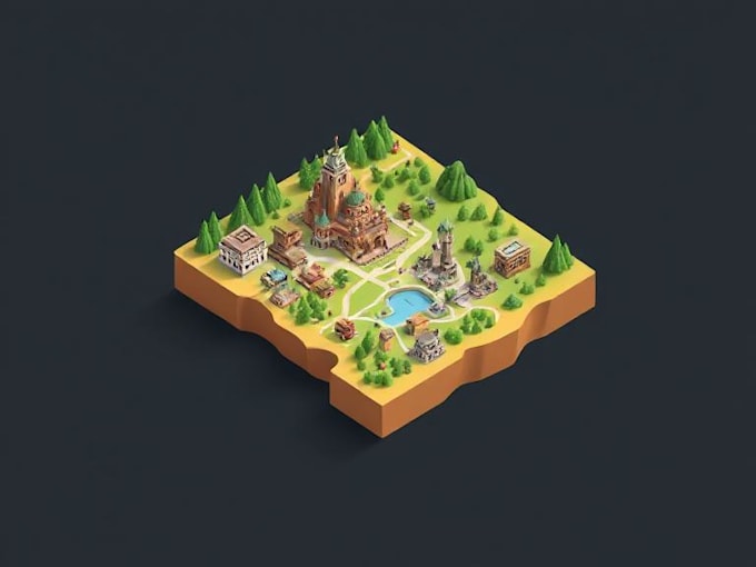 create a professional isometric map