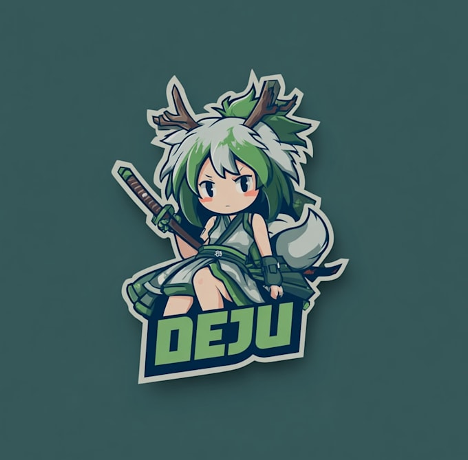 design logo with anime mascot