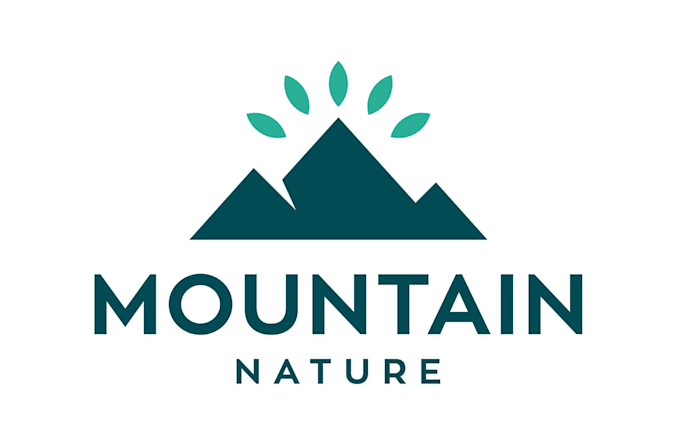 design awesome modern mountain logo