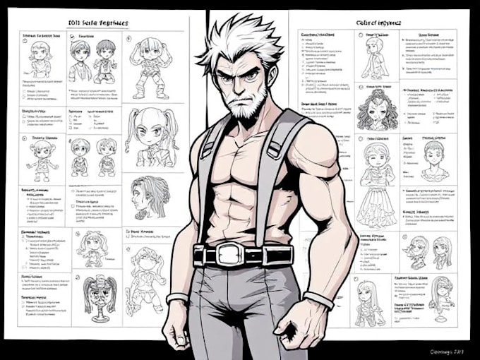 create character reference sheets for you
