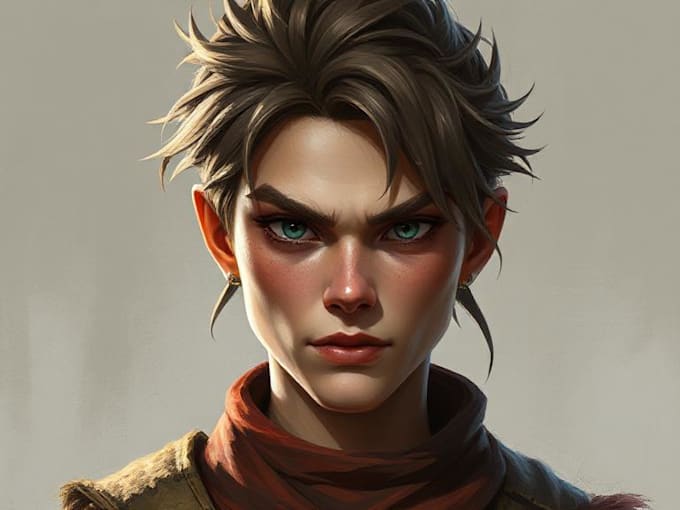 draw a realistic character concept art