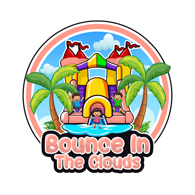 design unique bounce house logo for your business