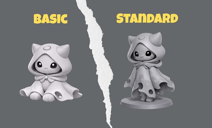 create cute 3d printable figure with stl file and blender