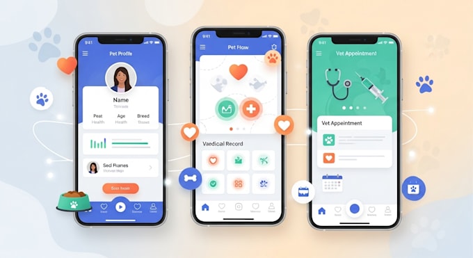 develop a pet health tracker and vet booking app