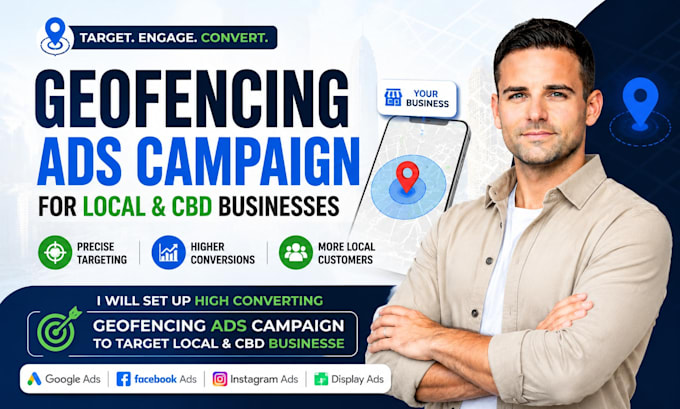 set up high converting geofencing ads campaign to target local and cbd businesse