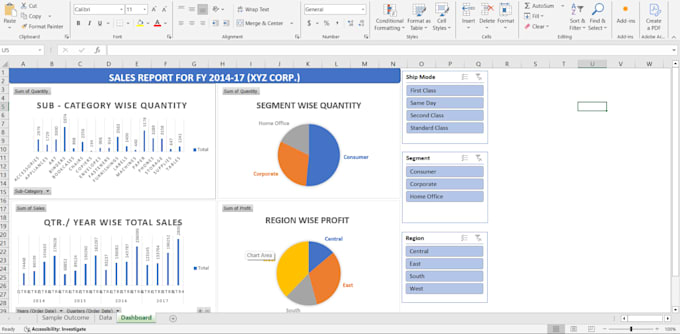 build dynamic excel dashboard for reports and data analysis