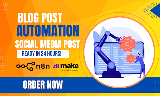 automate blog posts and social media posting using n8n and make com automation
