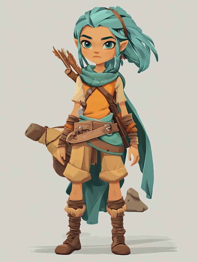 draw 2d game character or 2d game