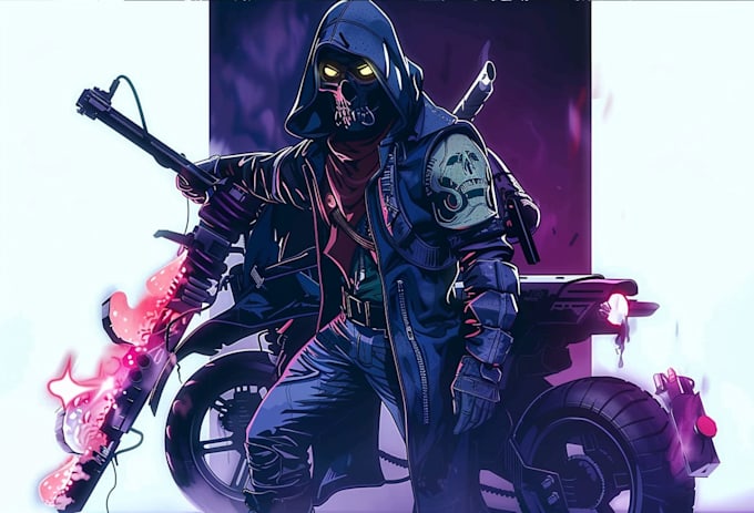 design cyberpunk character an illustration