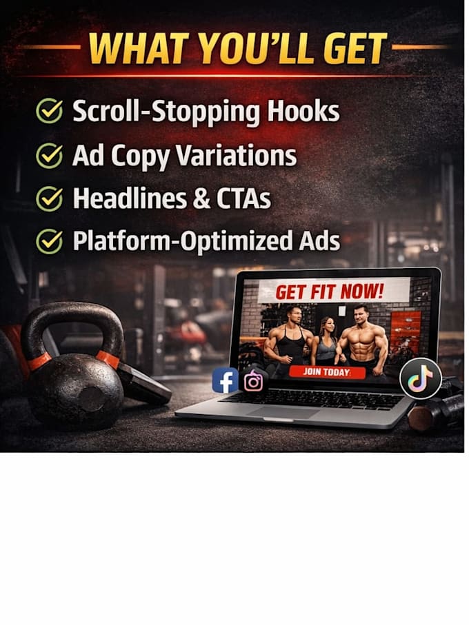 write high converting ad copy for fitness brands and coaches